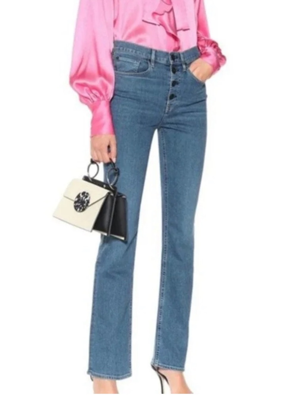 3x1 NYC Poppy High-Rise Slim Bootcut Jeans in Caraway Size 27